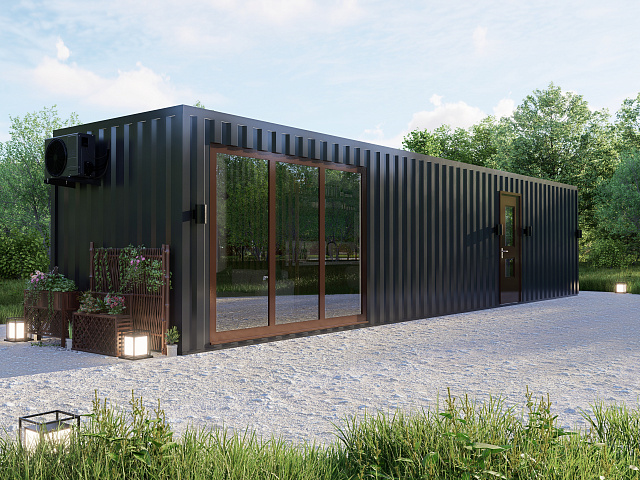 Модульная баня из контейнера 30 м²   Живица